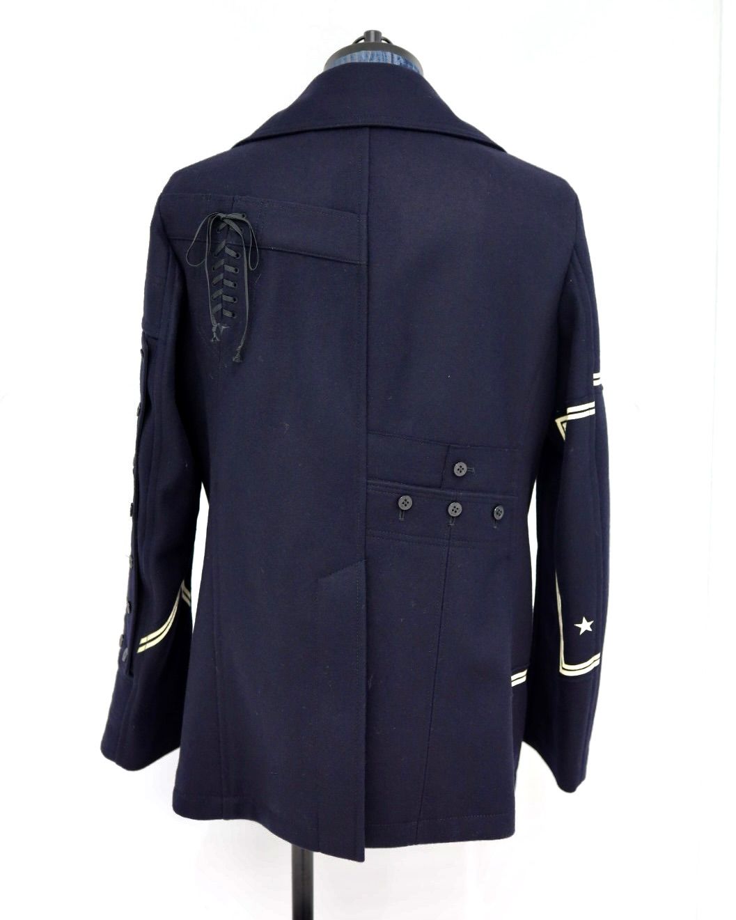 ジュンヤワタナベマン 26FW ウールナイロンメルトン NEEDLES Wネーム Pコート (WR-J105-051)NAVY☆10月2日(金)発売！