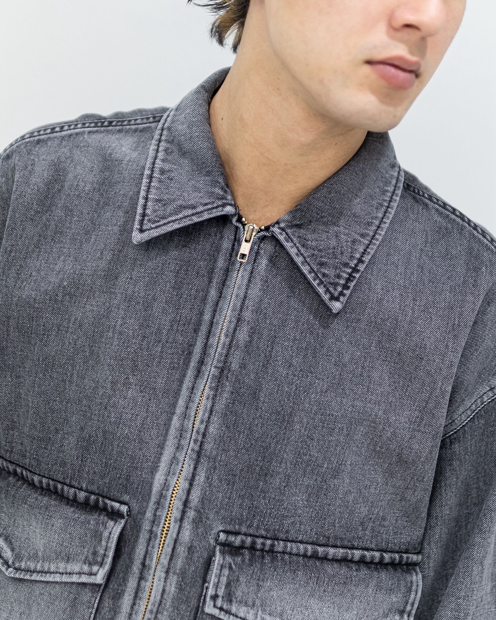 グラフペーパー Selvage Denim Zip Jacket(GU261-20056LB) BLACK_LIGHT FADE★1月24日(土)発売！