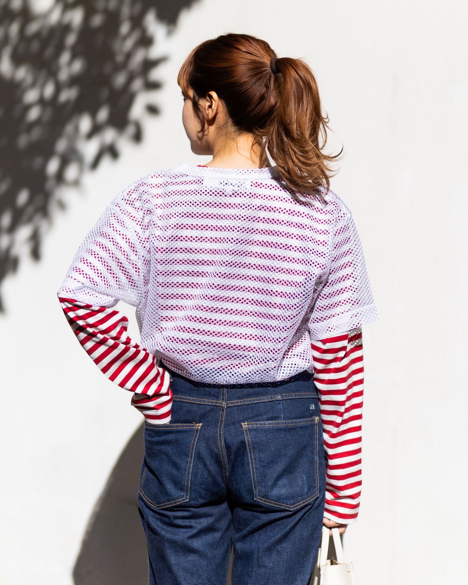 PLAY COMME des GARCONS 新作REDエンブレムメッシュTシャツstyle.2025.12.6