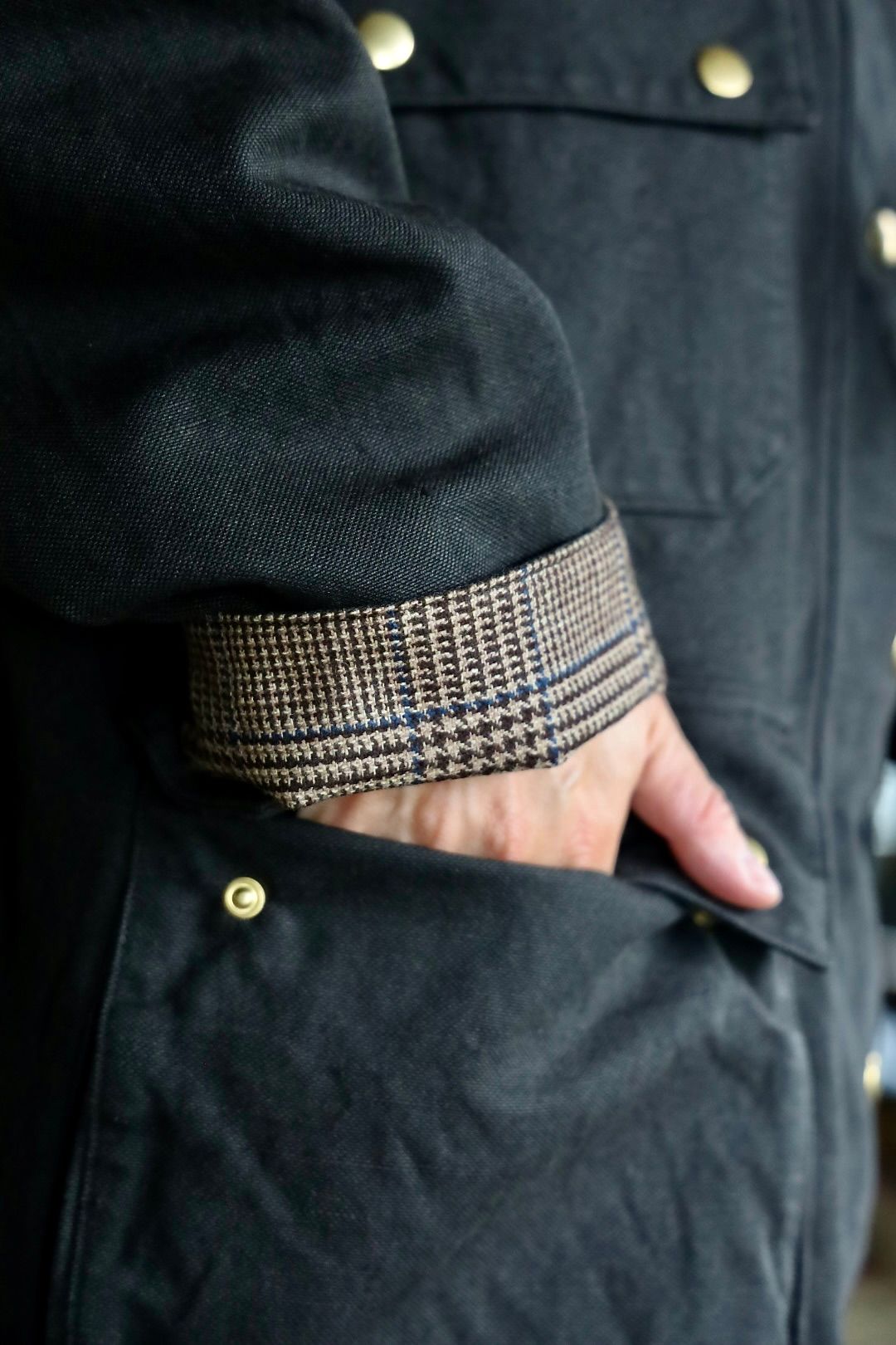 A.PRESSE 2026 STYLE2 Vintage Silk Hemp Riding Oiled Jacketスタイル