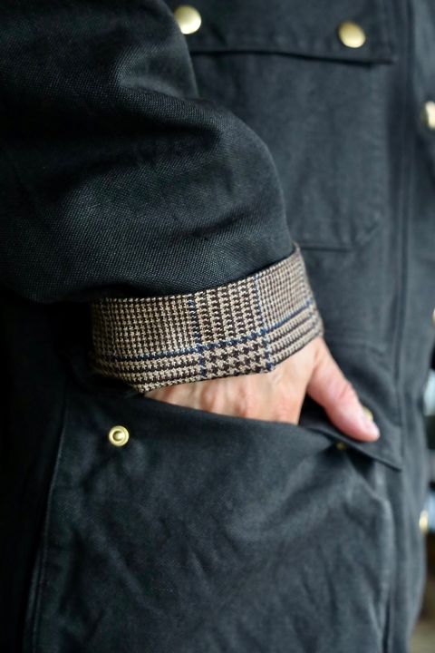 A.PRESSE 2026 STYLE2 Vintage Silk Hemp Riding Oiled Jacketスタイル