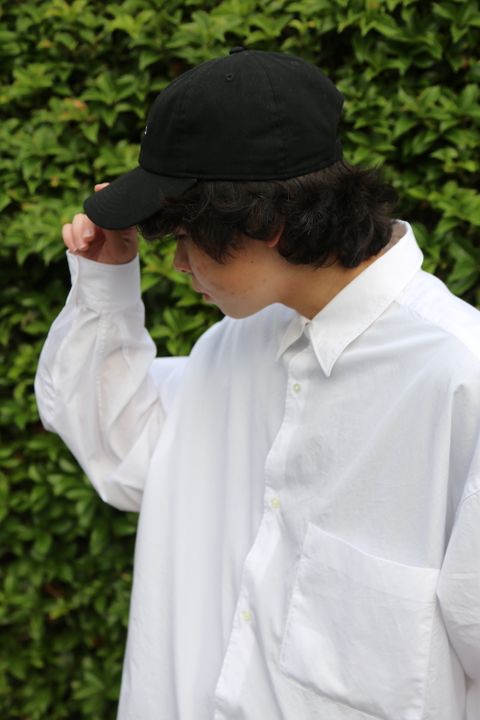 Graphpaper Broad L/S Oversized Regular Collar Shirt(GM212-50110B) style. 2021.05.26.