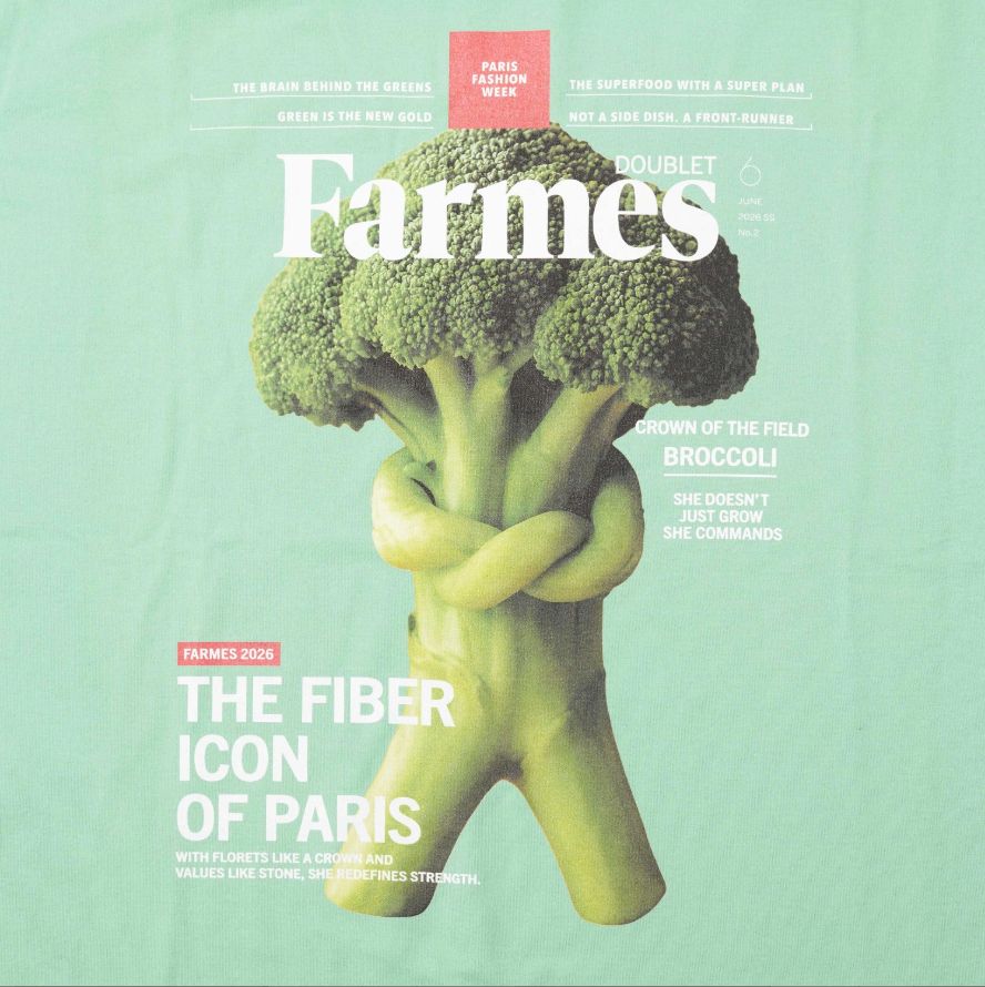doublet ダブレット26SS FARMES MAGAZINE COVER T-SHIRT (26SS34CS430) GREEN★1月17日(土)11:00発売！