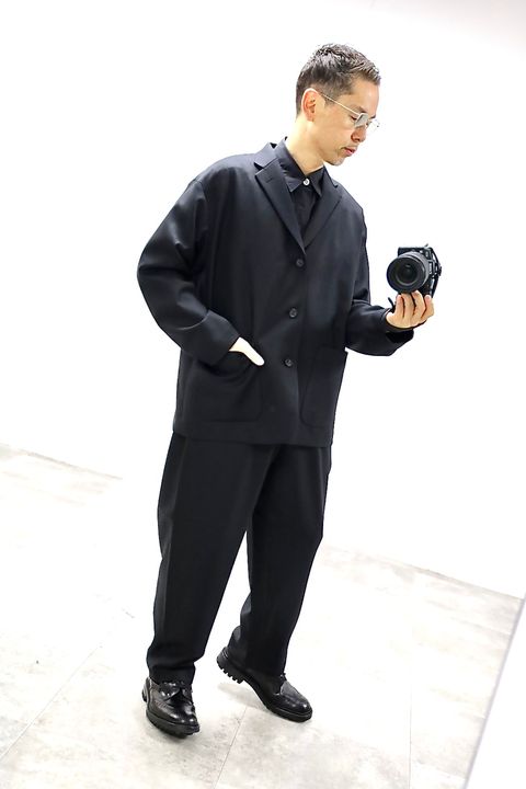 COMME des GARCONS HOMME ウールギャバ3Bジャケットスタイル