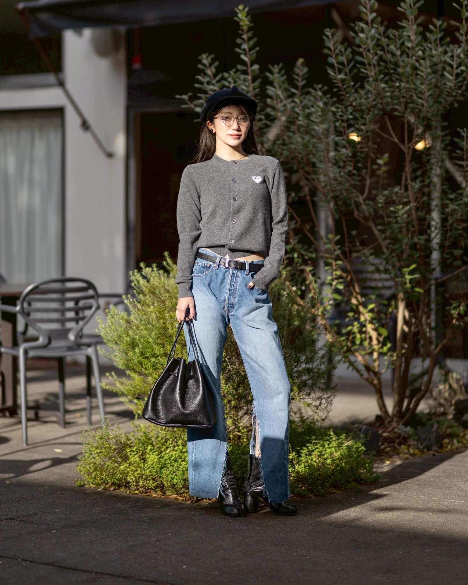 PLAY COMME des GARCONS  ROUND NECK CARDIGAN style.2025.12.13