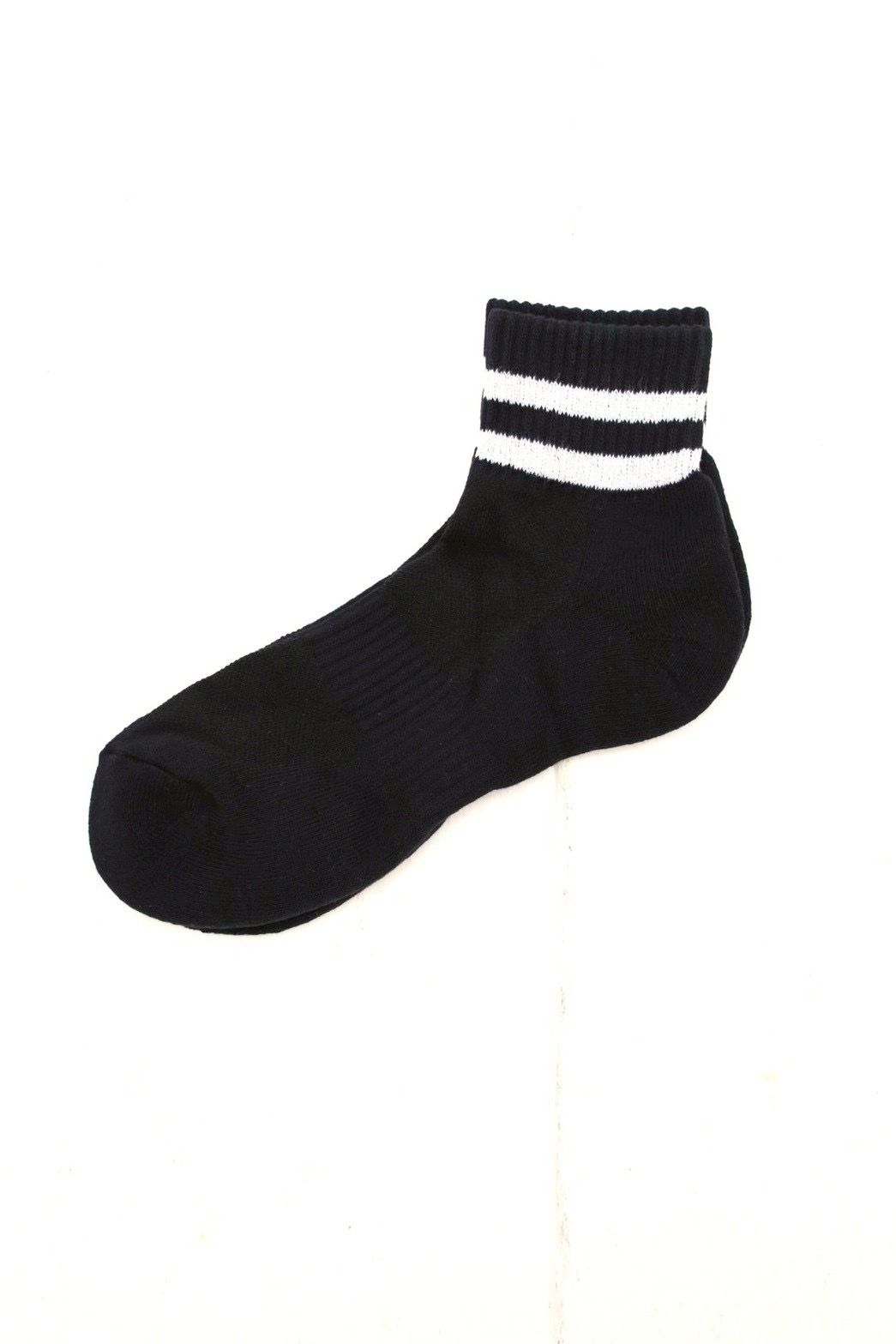 フレッシュサービスソックス 2-PACK LINE SHORT SOCKS (FSP262-90095B)BLACK x WHITE ☆5月9日(土)新作発売！