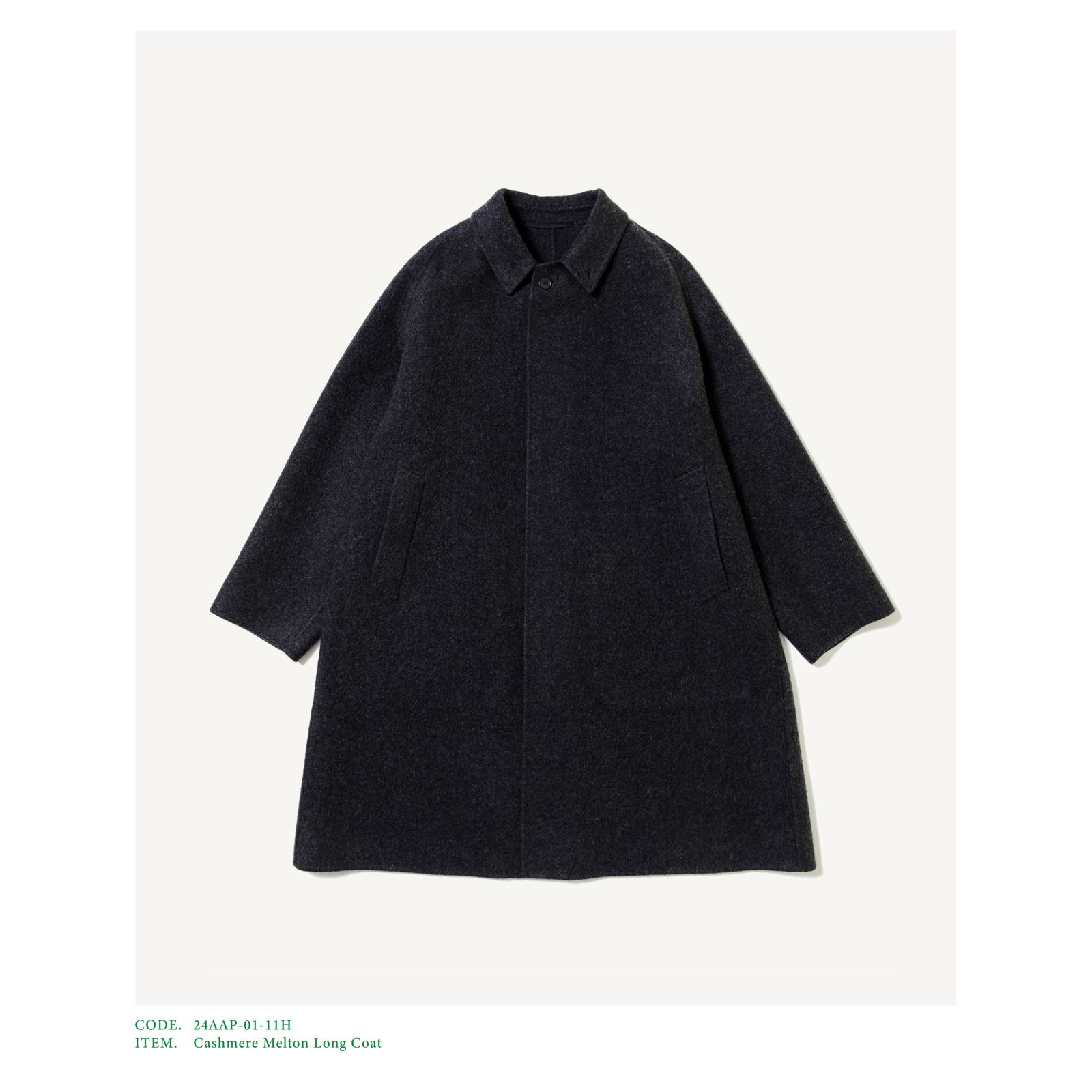 A.PRESSE - アプレッセ Cashmere Melton Long Coat(24AAP-01-11H