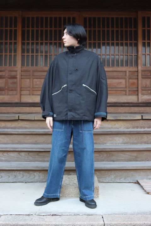FreshService 22SS BACK SATIN FLIGHT JACKET(FSW-22-CT_25)NAVY style