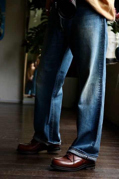A.PRESSE No.2 Washed Denim Pantsスタイル34