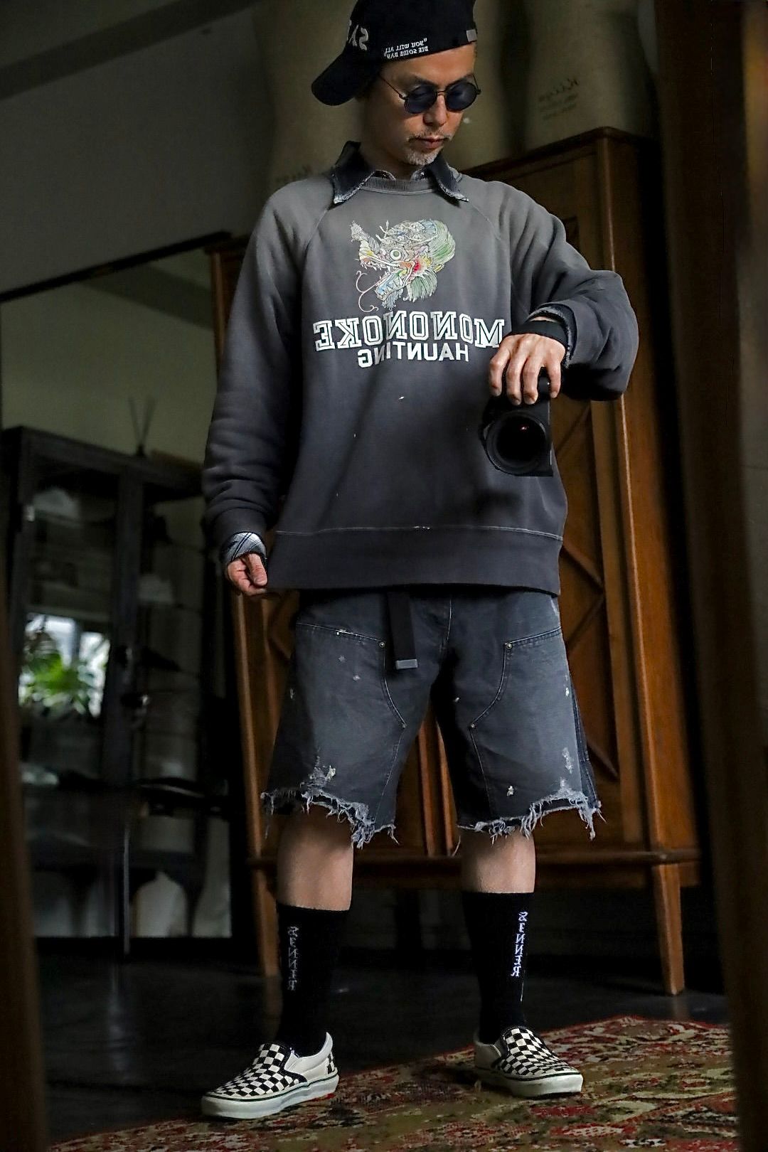 セントマイケル 26SS SAINT SOCKS(SM-MK8-0000-111)BLACK×BLUE☆4月11日(土)発売！