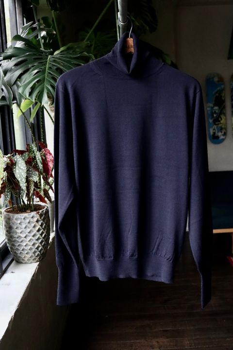 アプレッセ23AWニット Cashmere High Gauge Turtleneck Sweater(23AAP-03-05H)NAVY
