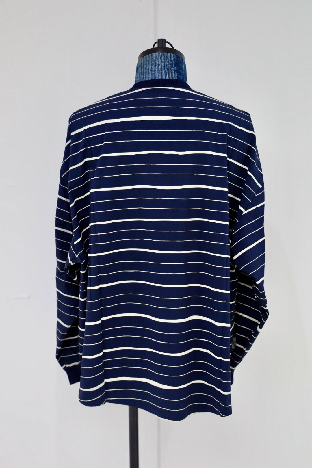 S.F.C 25FW エスエフシー SUPER BIG MIX STRIPE LS NYLON TEE (SFCFW25CS011)Navy☆10月25日(土)発売！