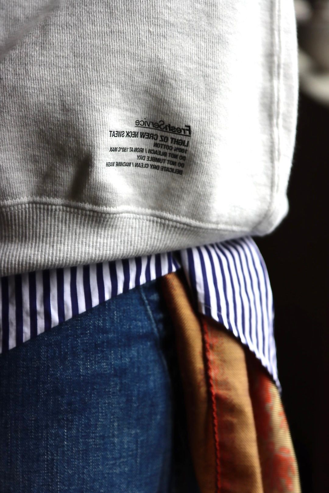 フレッシュサービス LIGHT OZ CREW NECK SWEAT"ASH"style.2022.6.15.