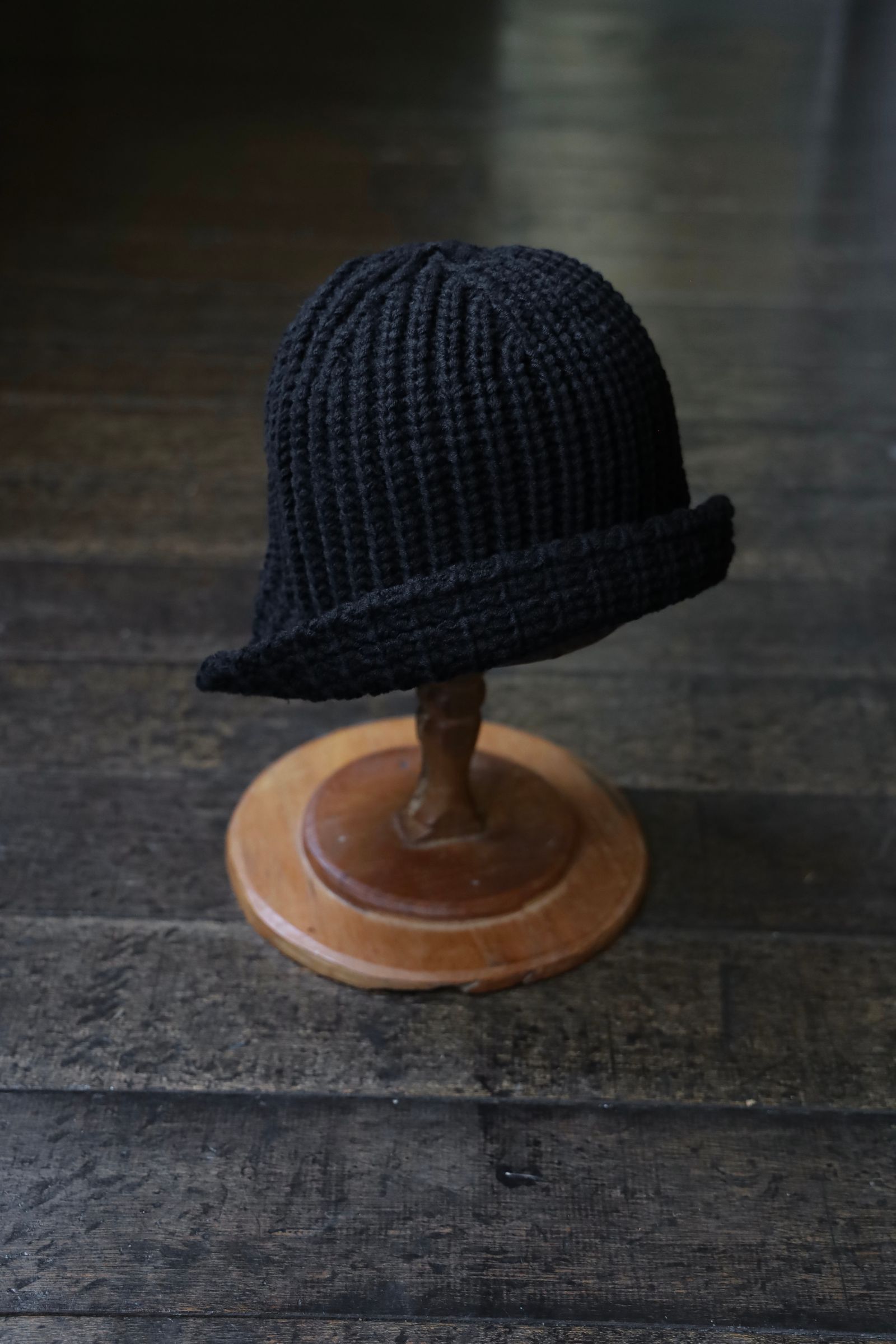 ヨウジヤマモト コレクションライン コンチョ ウール ハット 帽子 yohji yamamoto ハット 帽子 ウール ネイビー