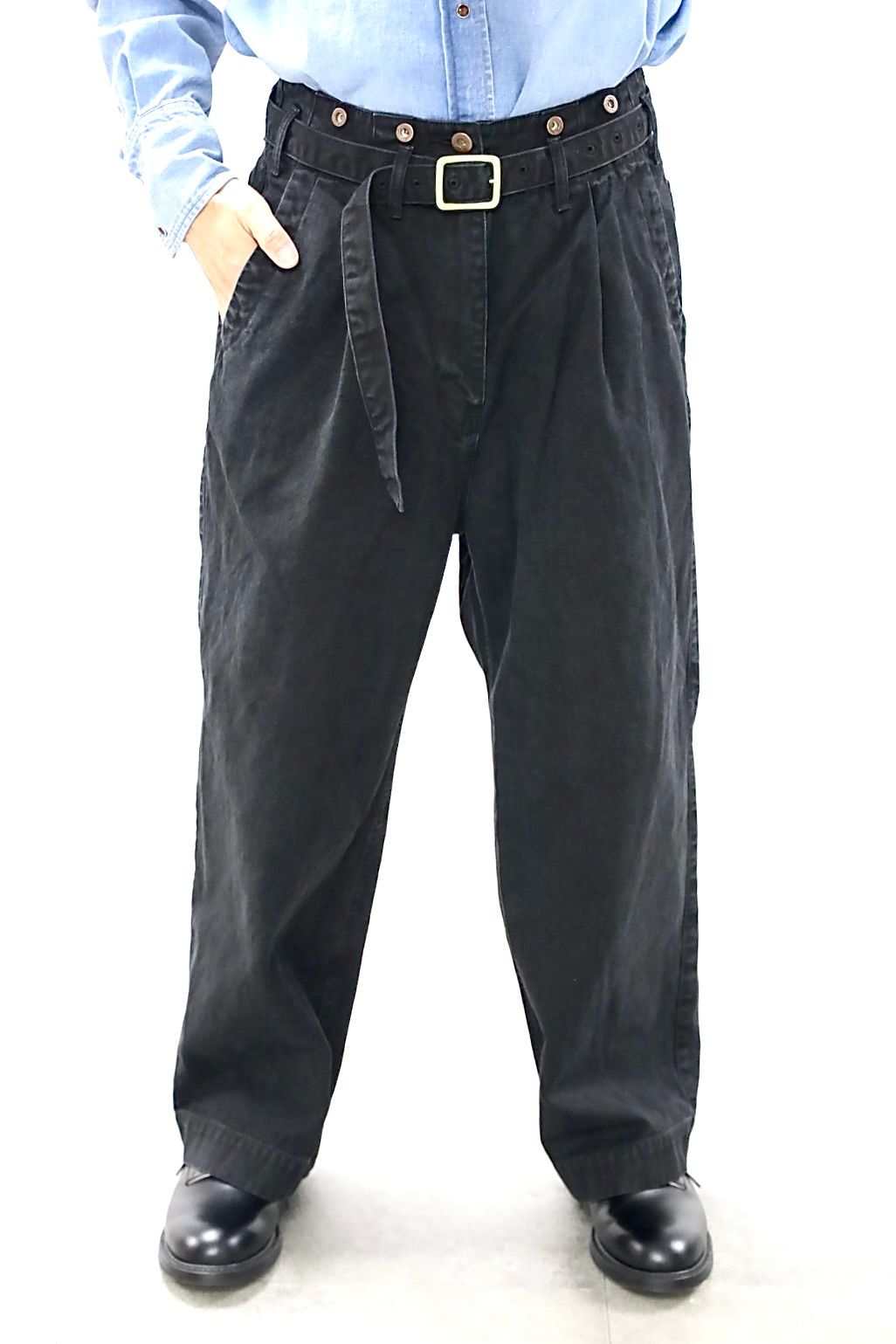 Gurank 26SS CH belted work pantsスタイル2026.3.5.