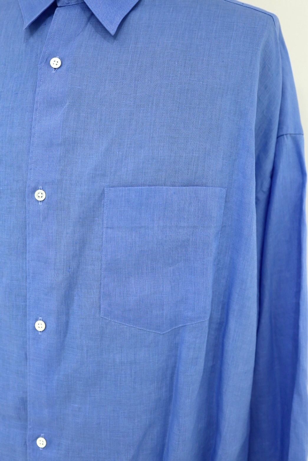 グラフペーパー Linen L/S Oversized Regular Collar Shirt(GM262-50039B)BLUE☆6月20日(土)発売！