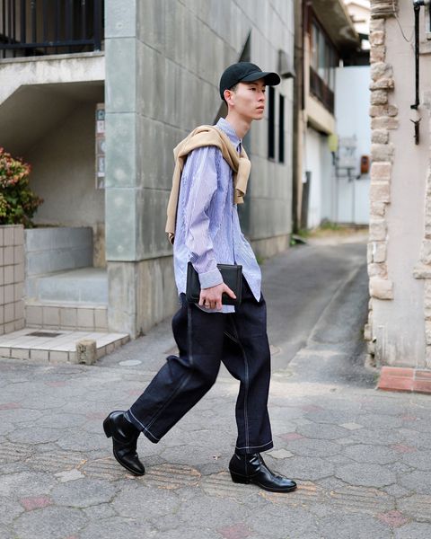 PLAY COMME des GARCONS プレイコムデギャルソン23SS STRIPED SHIRTスタイル