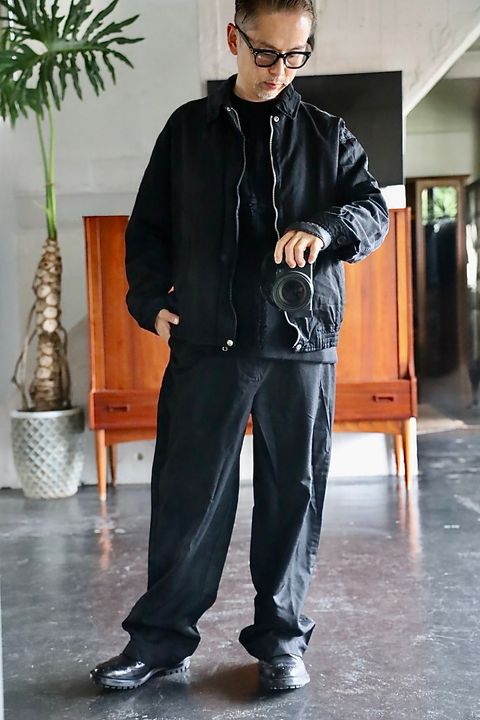 COMME des GARCONS HOMME エステルサージ製品染めブルゾンスタイル.2025.9.5.