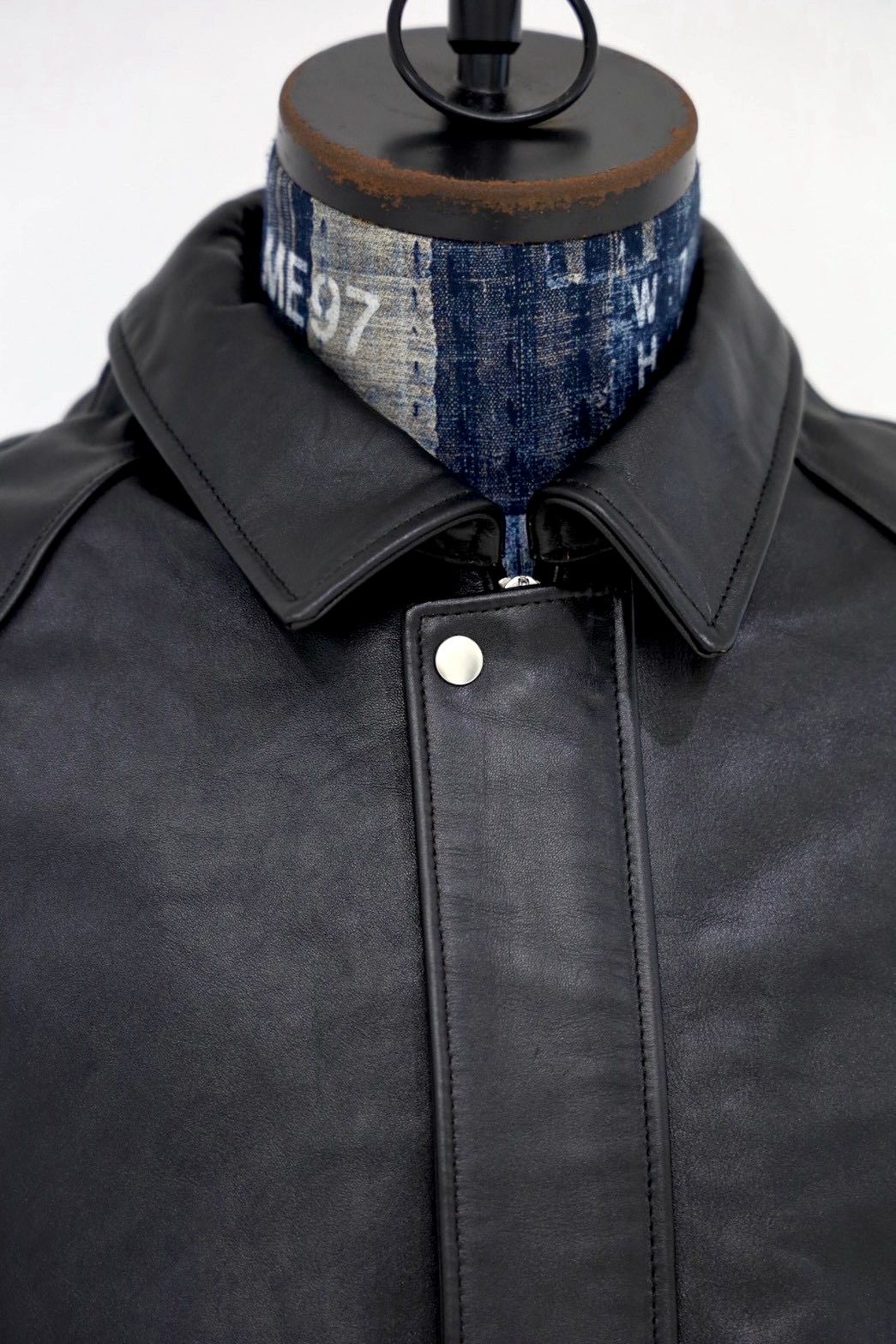 グラフペーパー Cow Leather Raglan Blouson(GU263-30320)BLACK☆8月29日(土)発売！