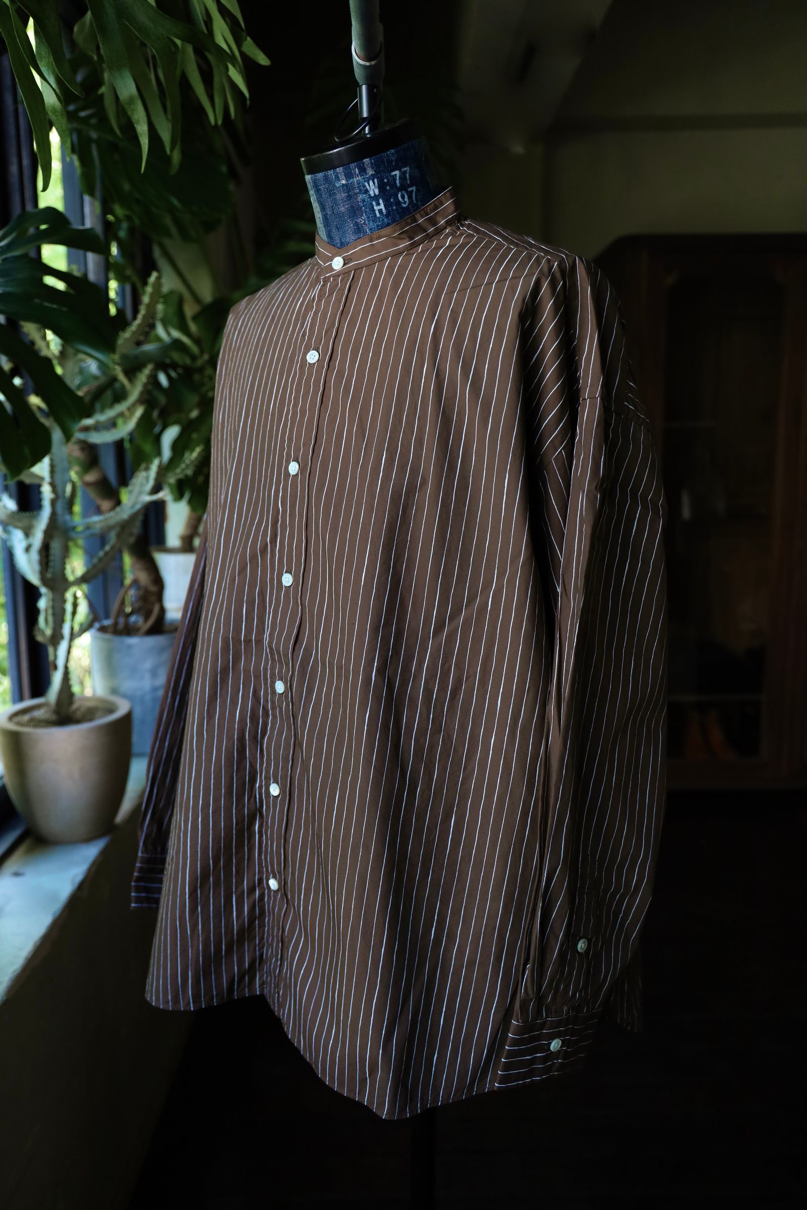 S.F.C 24FW エスエフシー NO COLLAR SFC SHIRT(SFCEW24S03)Brown☆9月21日(土)発売！
