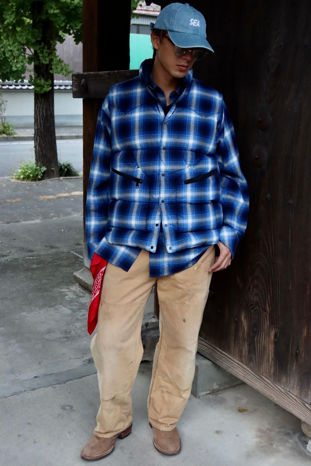 RAFU23AW RMFC DOWN VEST W/EMB'D "BLEU"スタイル