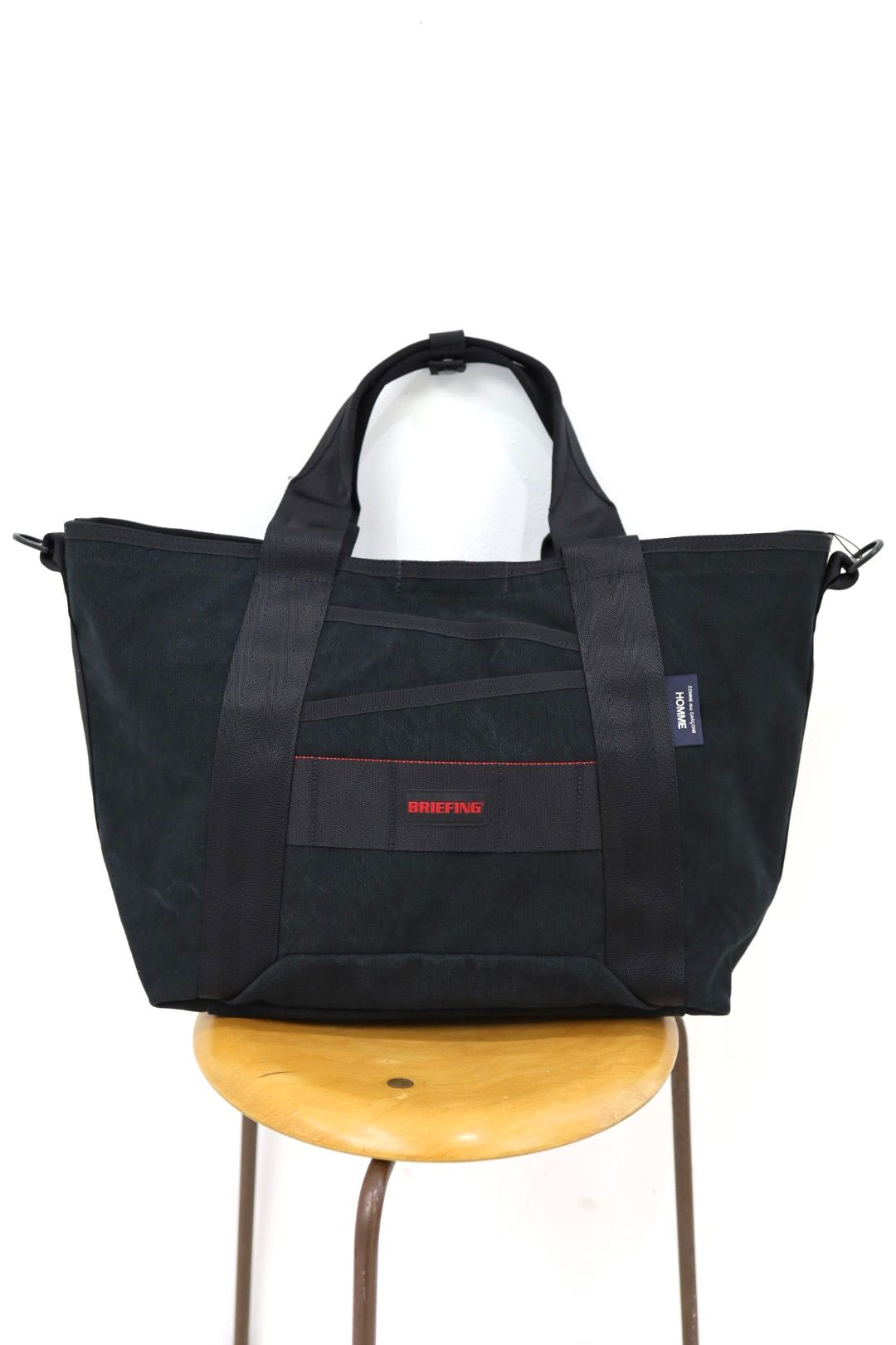 コムデギャルソンオム 綿キャンバスバイオストーン加工バッグ(HQ-K201-051)BLACK☆2月6日(金)発売！