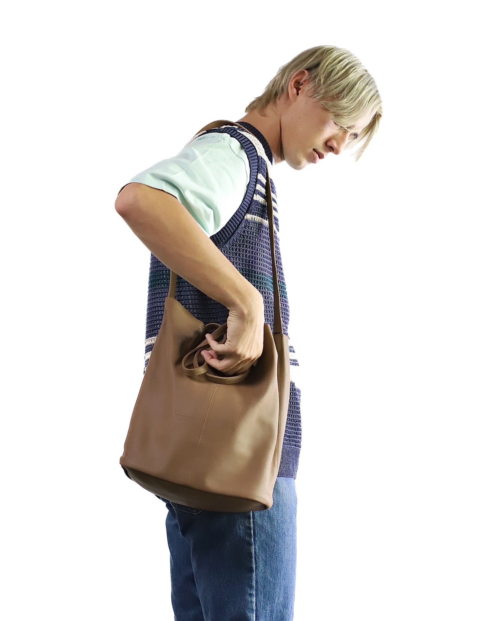 YOKE 24SS BORDER MESH KNIT VEST Style 2024.6.9