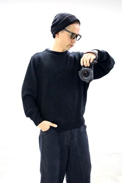 アプレッセ 2026 STYLE1 Washed Silk Nep Crew Neck Sweater(26SAP-03-07)BLACK☆1月10日(土)発売！