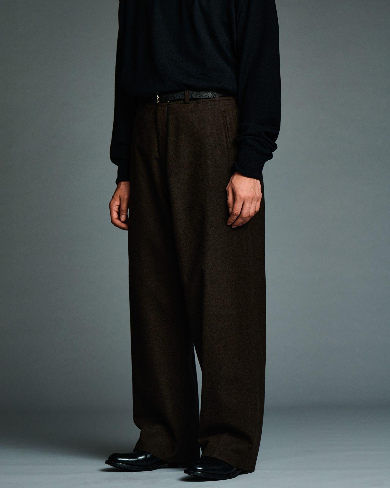 アプレッセ 2026 STYLE2 Wool Flannel Wide Trousers(26AAP-04-03)BROWN☆9月19日(土)発売！