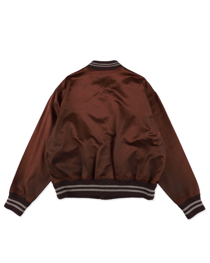 BOW WOW 25FWバウワウ BASEBALL CHAMPION SATIN JACKET AGED(BW252-BCSJ)AGED BURGANDY★10月25日(土)発売!