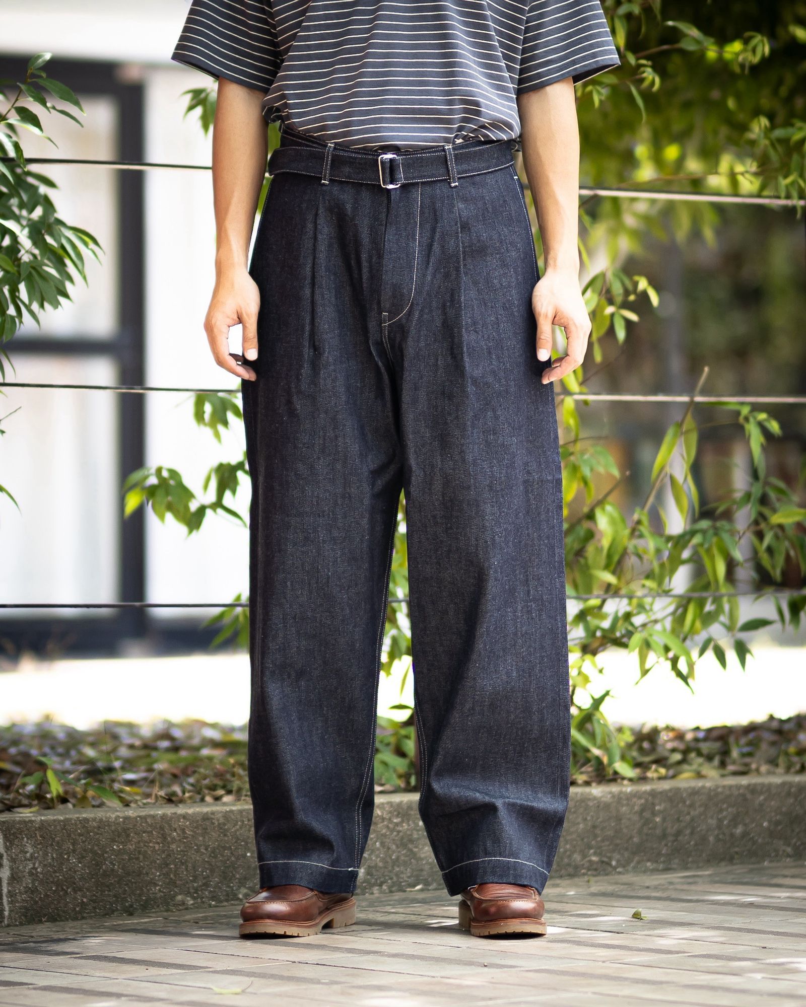 グラフペーパー Selvage Denim Belted Pants(GU263-40063RB)INDIGO_RIGID☆7月25日(土)発売！