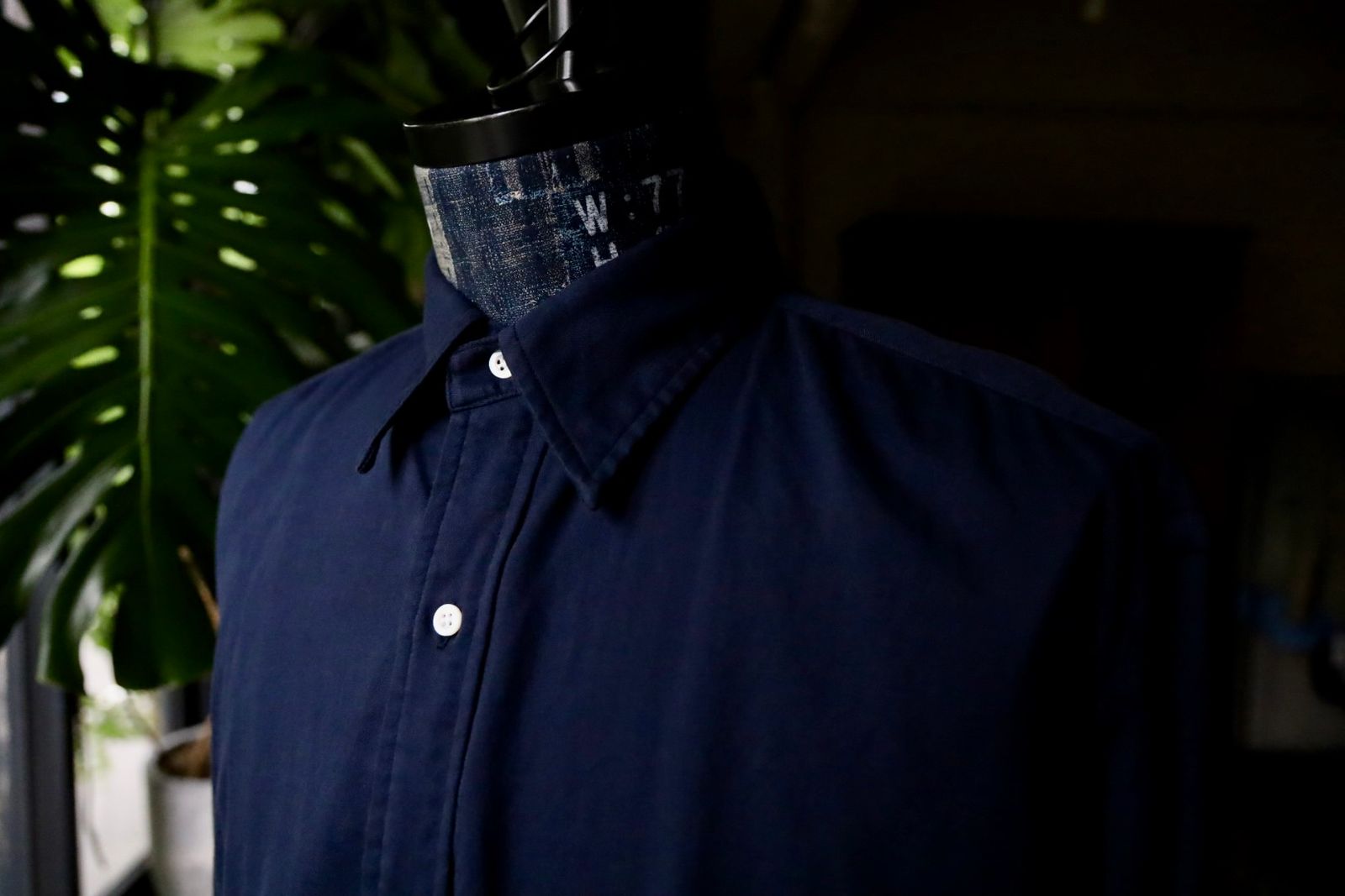 Double Weave Twill Regular Collar Shirt(24AAP-02-07H)NAVY