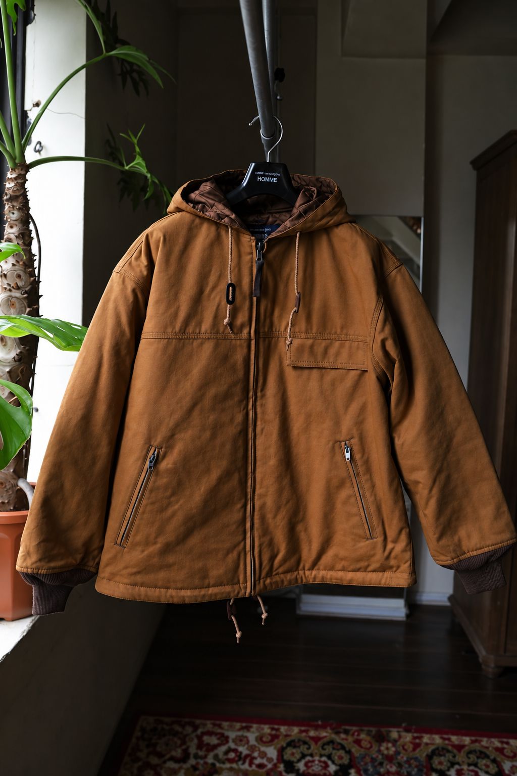 コムデギャルソンオム リバーシブルキルティングフーディ(HR-J025-051)BROWN☆10月2日(金)発売！
