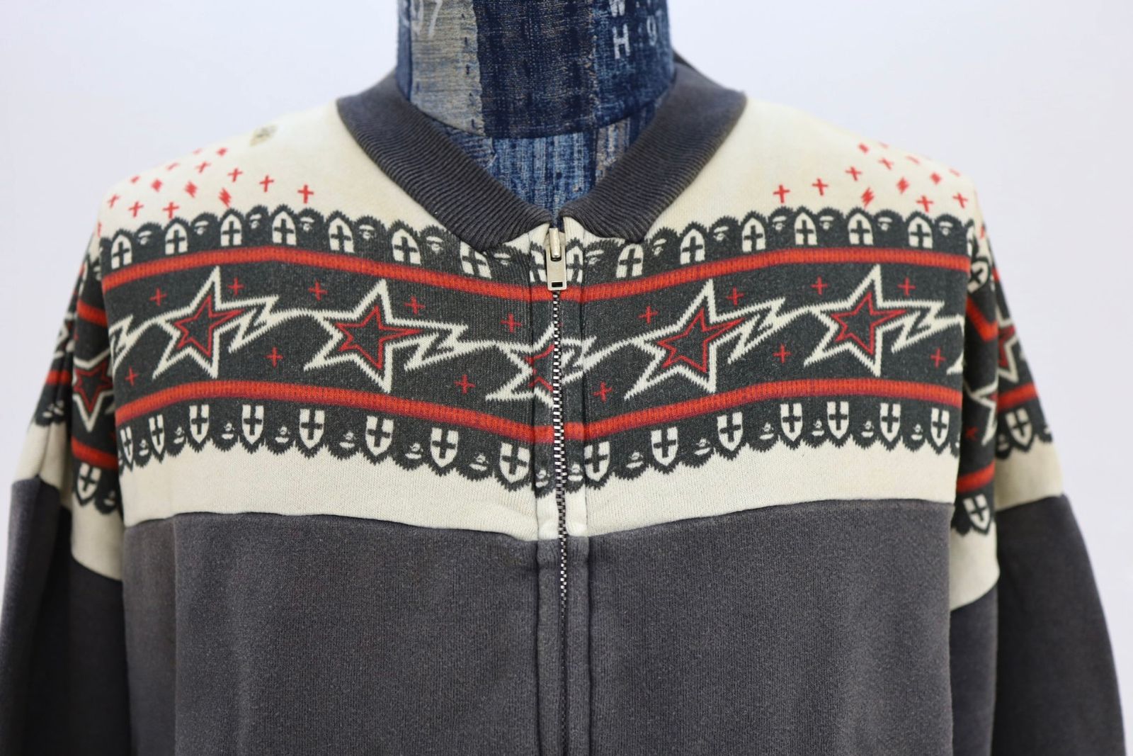 セントマイケル 26SS BAPE_ZIP CARDIGAN(SM-MK8-0000-C52)CHARCOAL☆2月7日(土)10:00発売！