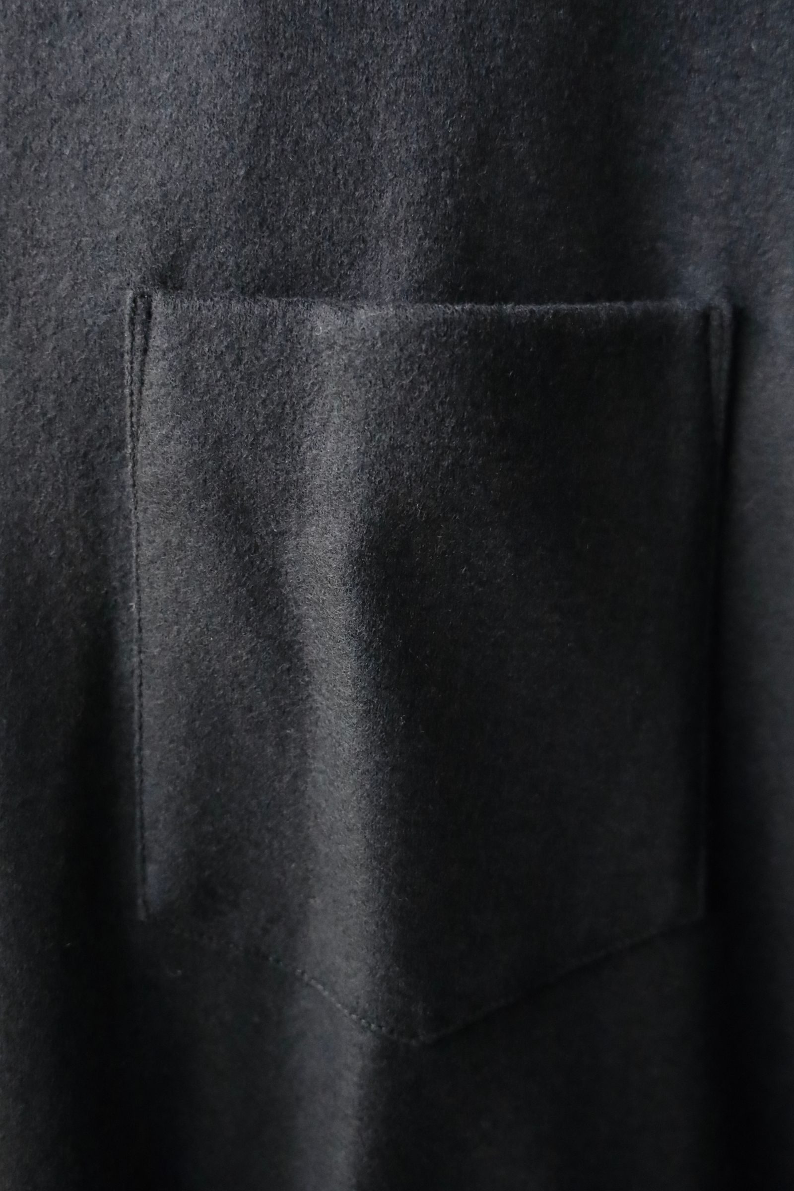 グラフペーパー 24AW Wool Smooth Flannel Oversized Regular Collar Shirt (GM244-50010)GRAY