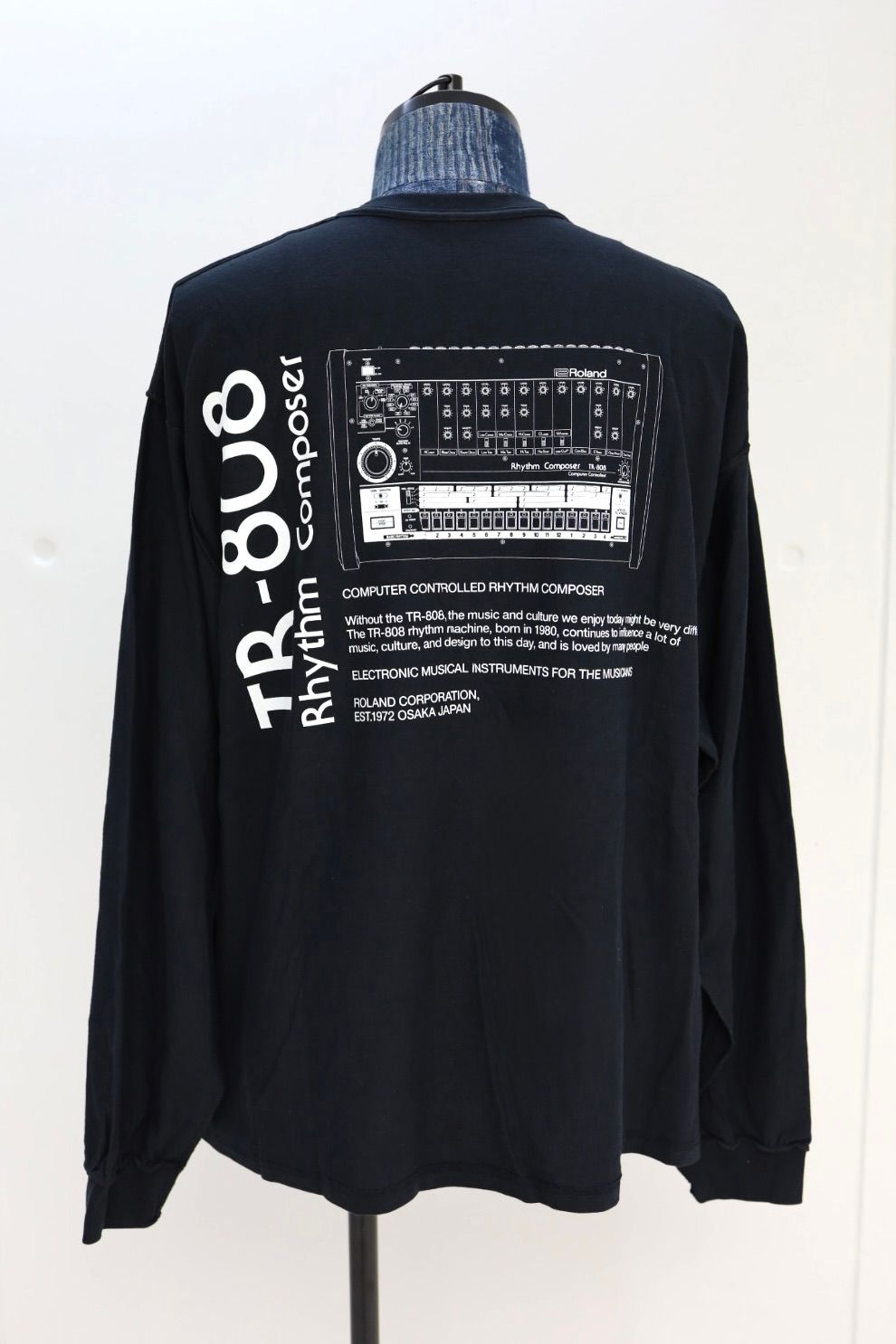 イズネスミュージック 26SS TR-808 LONG SLEEVE T-SHIRTS(ISNESS MUSIC×ROLAND)(IMP7_07_TR-808L/ST01)BLACK☆新作発売！
