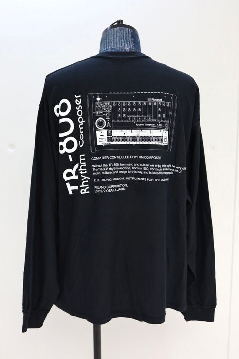 イズネスミュージック 26SS TR-808 LONG SLEEVE T-SHIRTS(ISNESS MUSIC×ROLAND)(IMP7_07_TR-808L/ST01)BLACK☆新作発売！