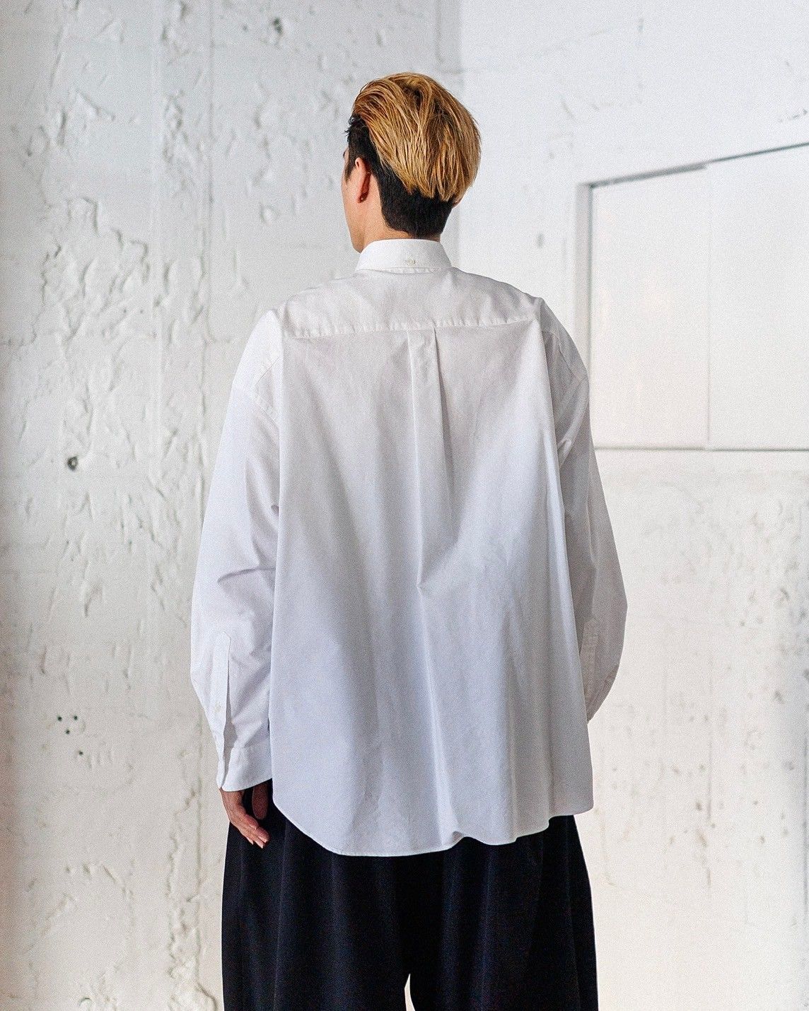 グラフペーパー25SS Oxford L/S Oversized B.D Shirt(GM251-50021B) WHITE