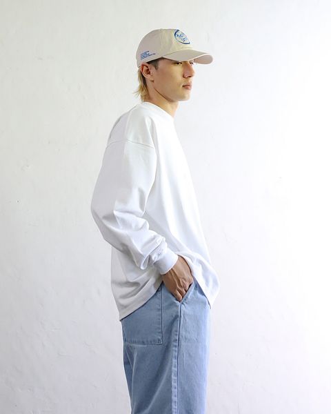 VIBTEX for FreshService 24SS  L/S CREW NECK TEE(WHITE) style 2024.5.17