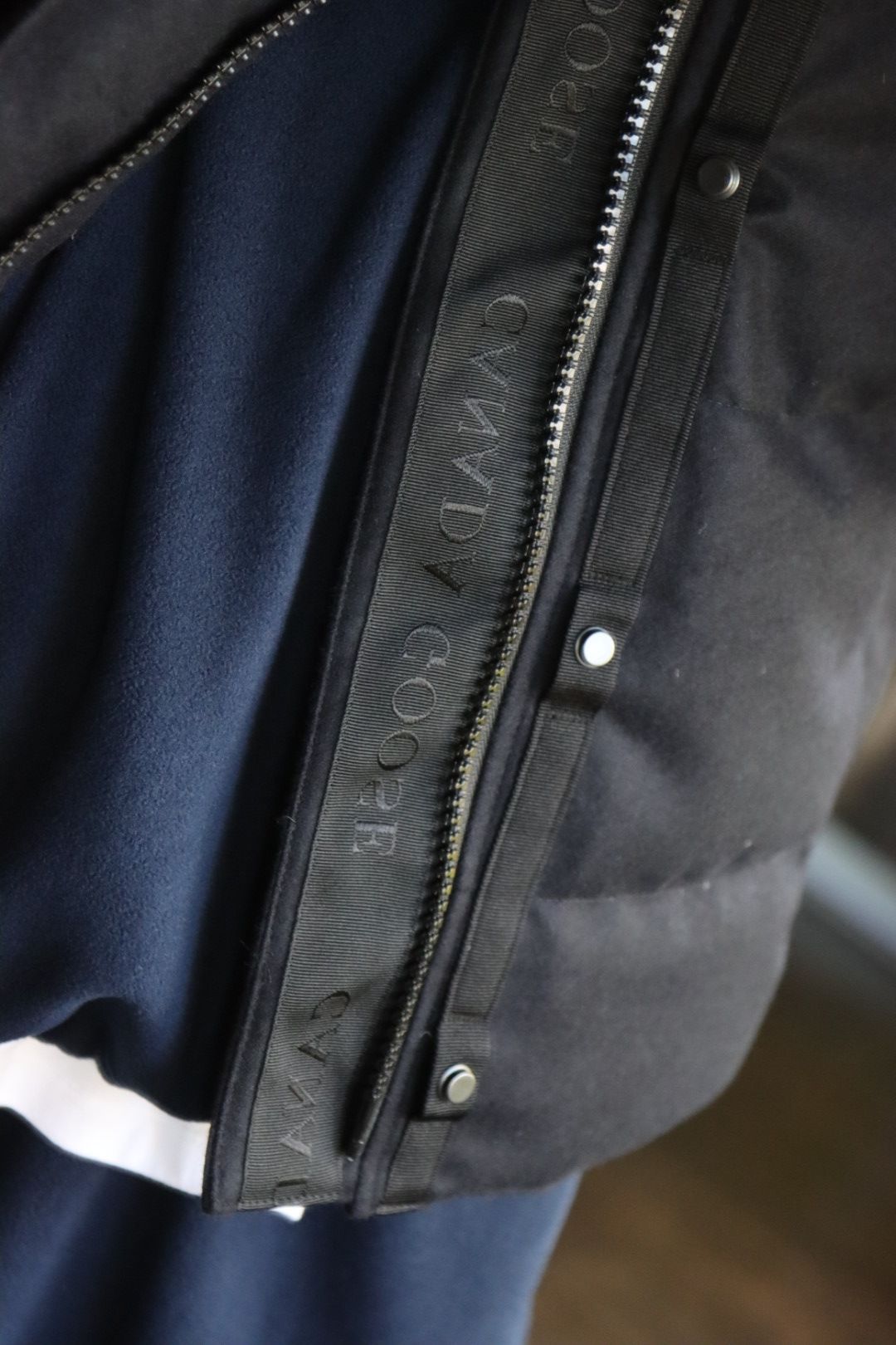 カナダグース22AW GARSON VEST WOOL BLACK LABELスタイル.2022.11.14.