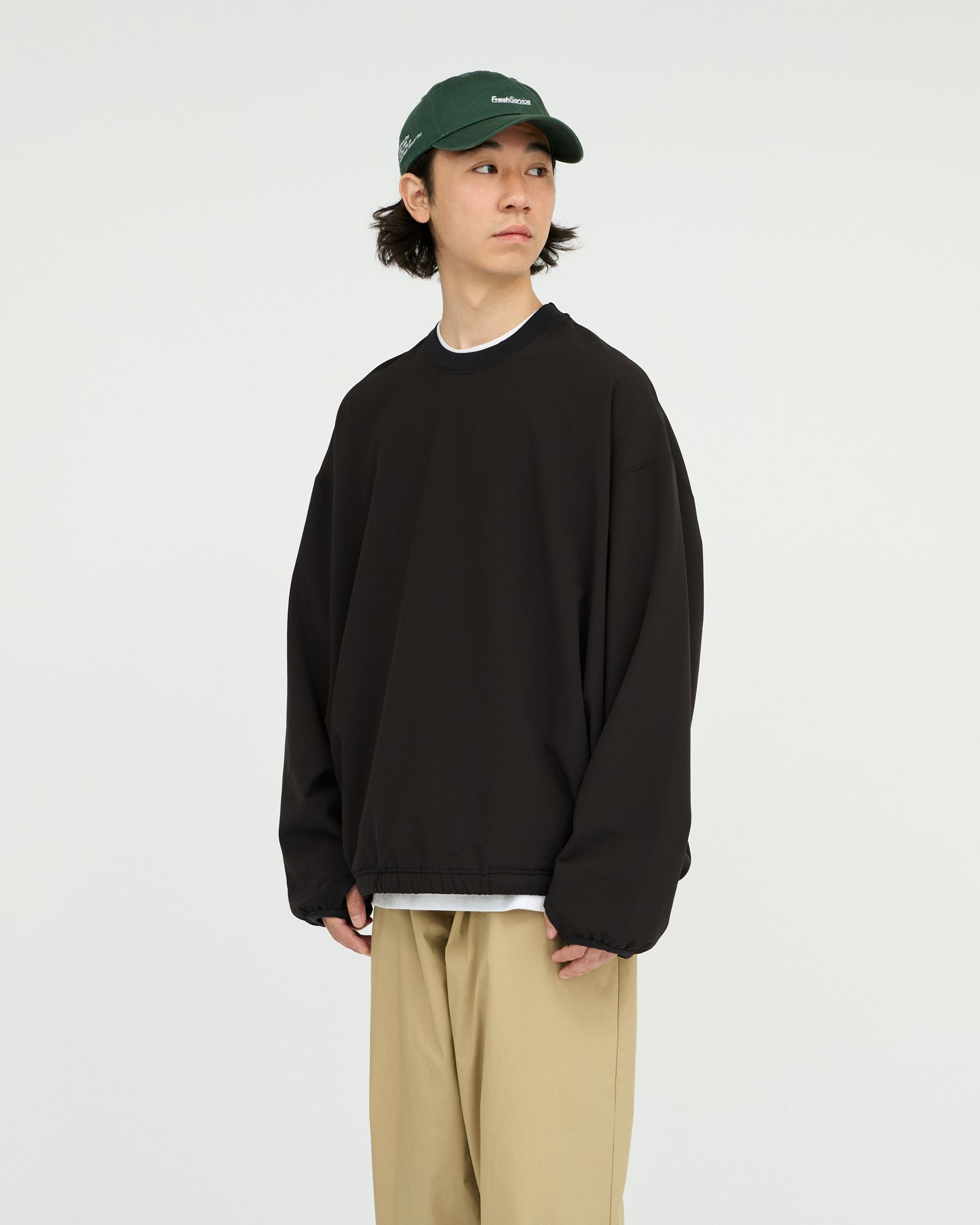 フレッシュサービス 26AW  COMFORT-SHIELD FLEECE CREW NECK PULLOVER(FSC263-70027)BLACK☆10月24日(土)新作発売！