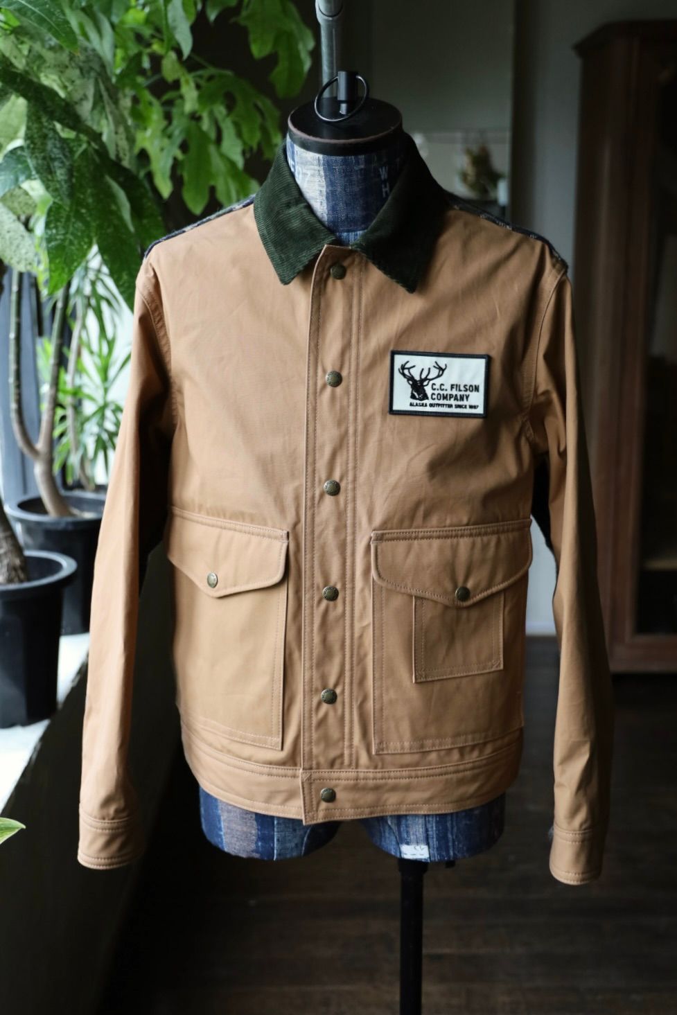 ジュンヤワタナベマン FILSON Wネームジャケット(WP-J014-051)BEIGE×NAVY/GREEN☆8月9日(土)発売！