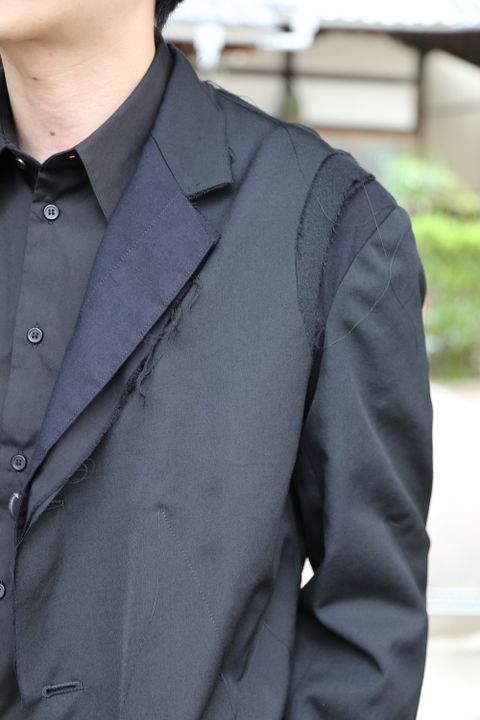Yohji Yamamoto pour Homme 2020AW 新作 M-3BS 重ねST止レイヤードジャケット(HR-J10-802)style.2020.9.18.