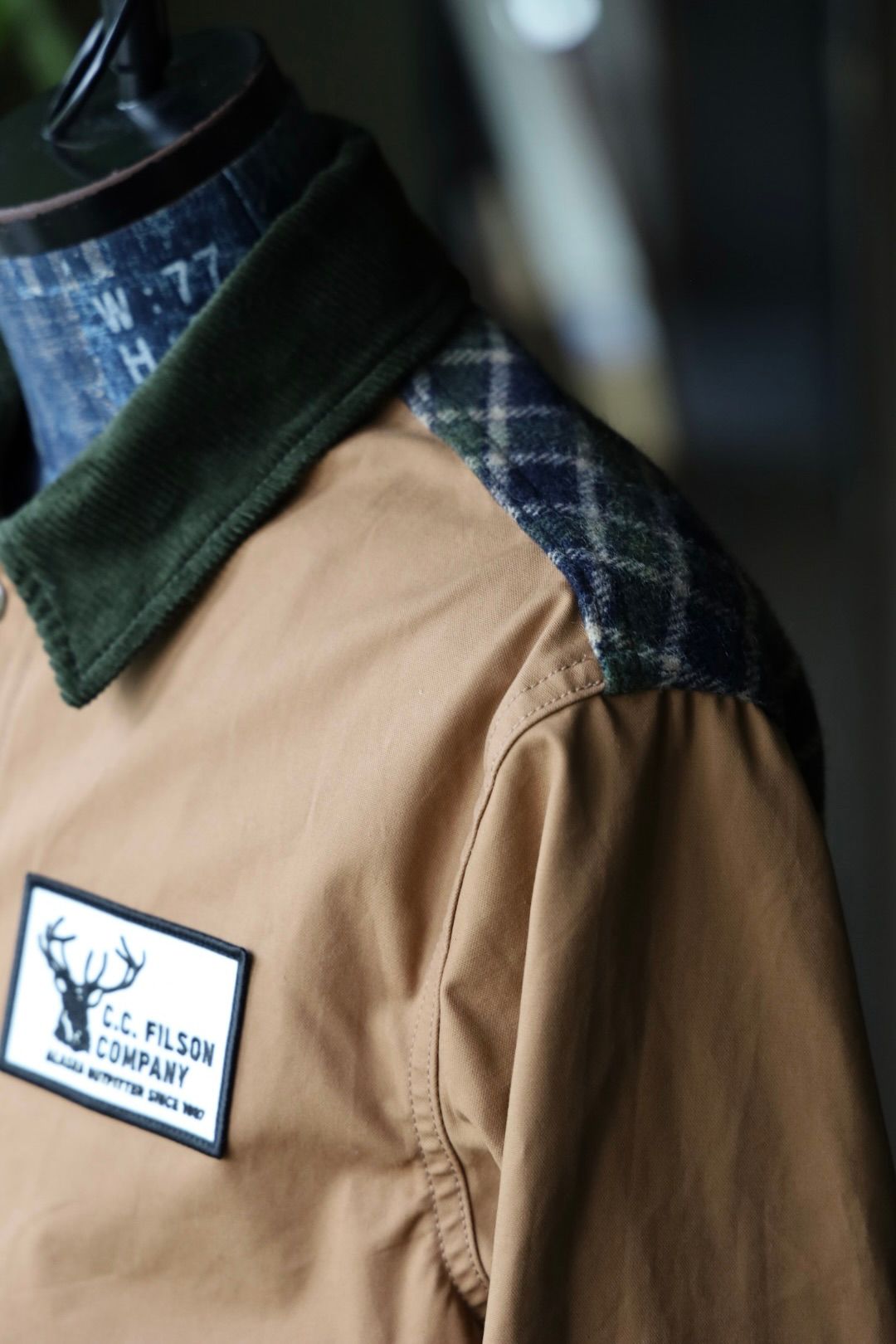 ジュンヤワタナベマン FILSON Wネームジャケット(WP-J014-051)BEIGE×NAVY/GREEN☆8月9日(土)発売！
