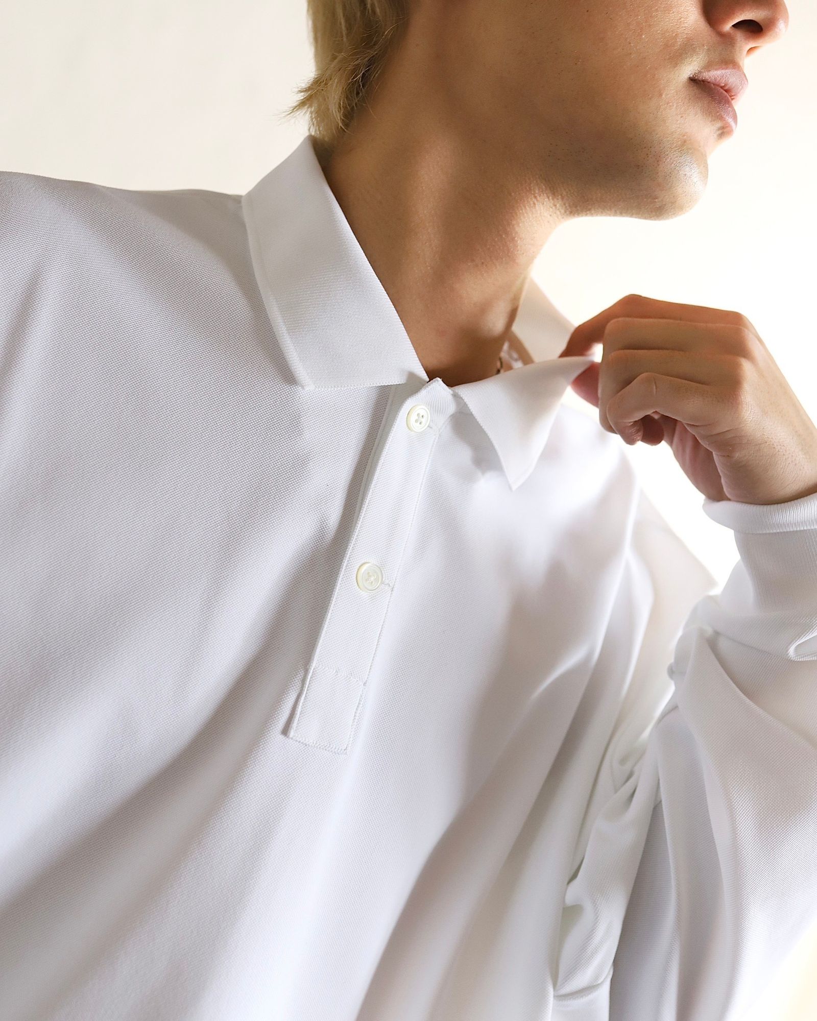 FreshService 24SS 新作DRY PIQUE JERSEY L/S POLO(WHITE) style