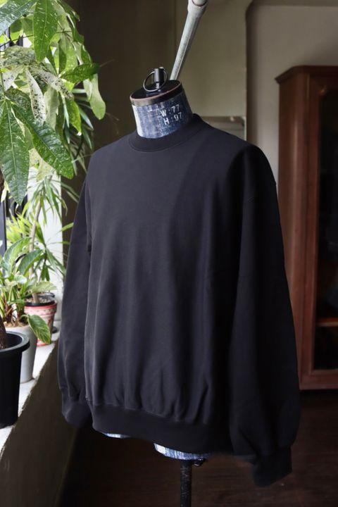 ブラームス 25FW Soft&Hard Sweat Crew-Neck P/O Wide(bROOTS24F26F25)Black☆新作発売！
