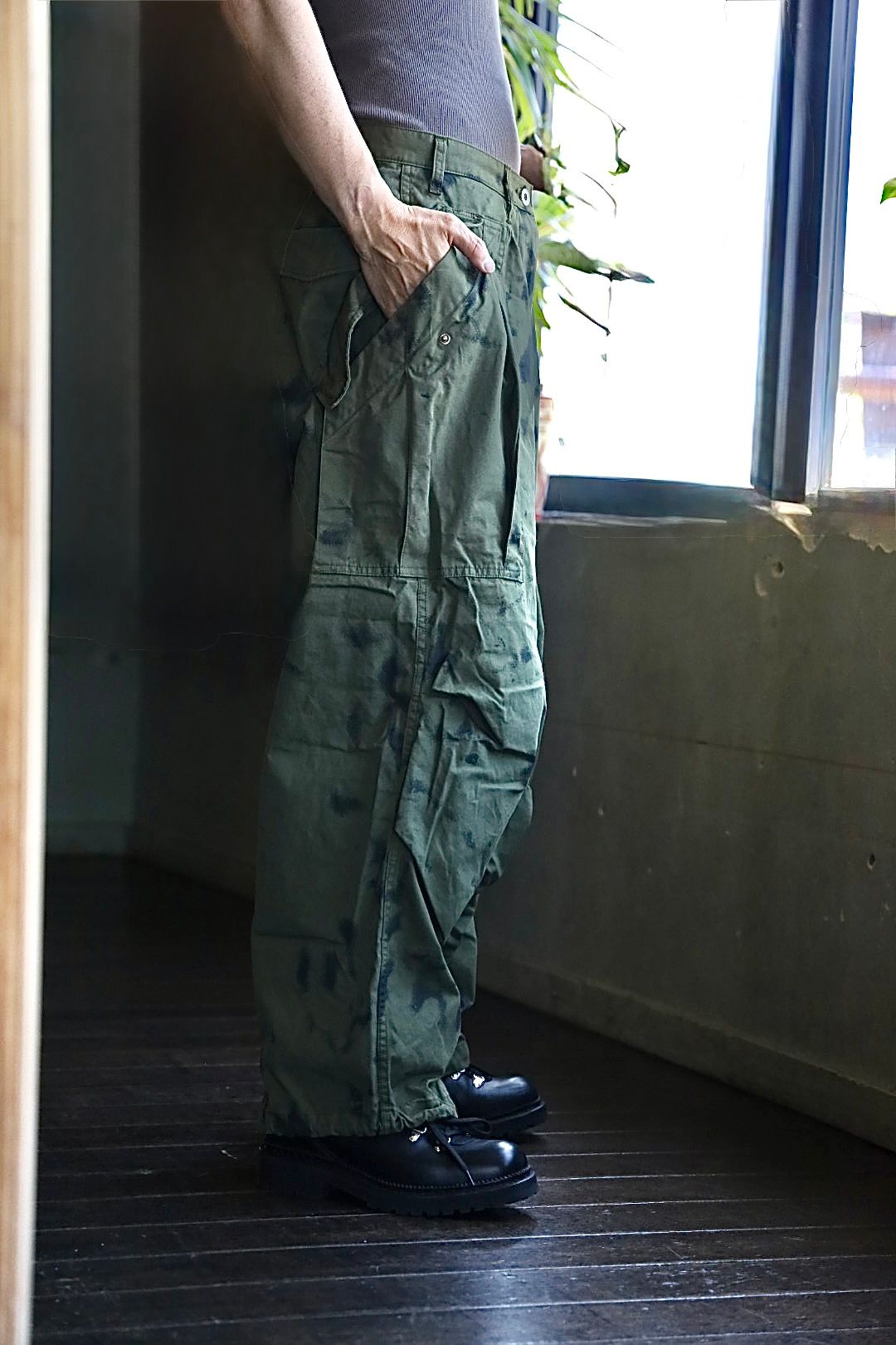 Gurank グランク Poplin camouflage cargo pants(2552)KHAKI/BLACK★新作発売！