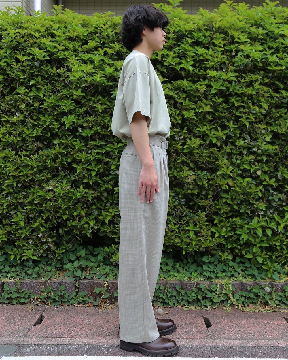 YOKE SIDE OPEN COUBLE-BREASTED JACKET(YK21SS0193J) style. 2021.04.23.