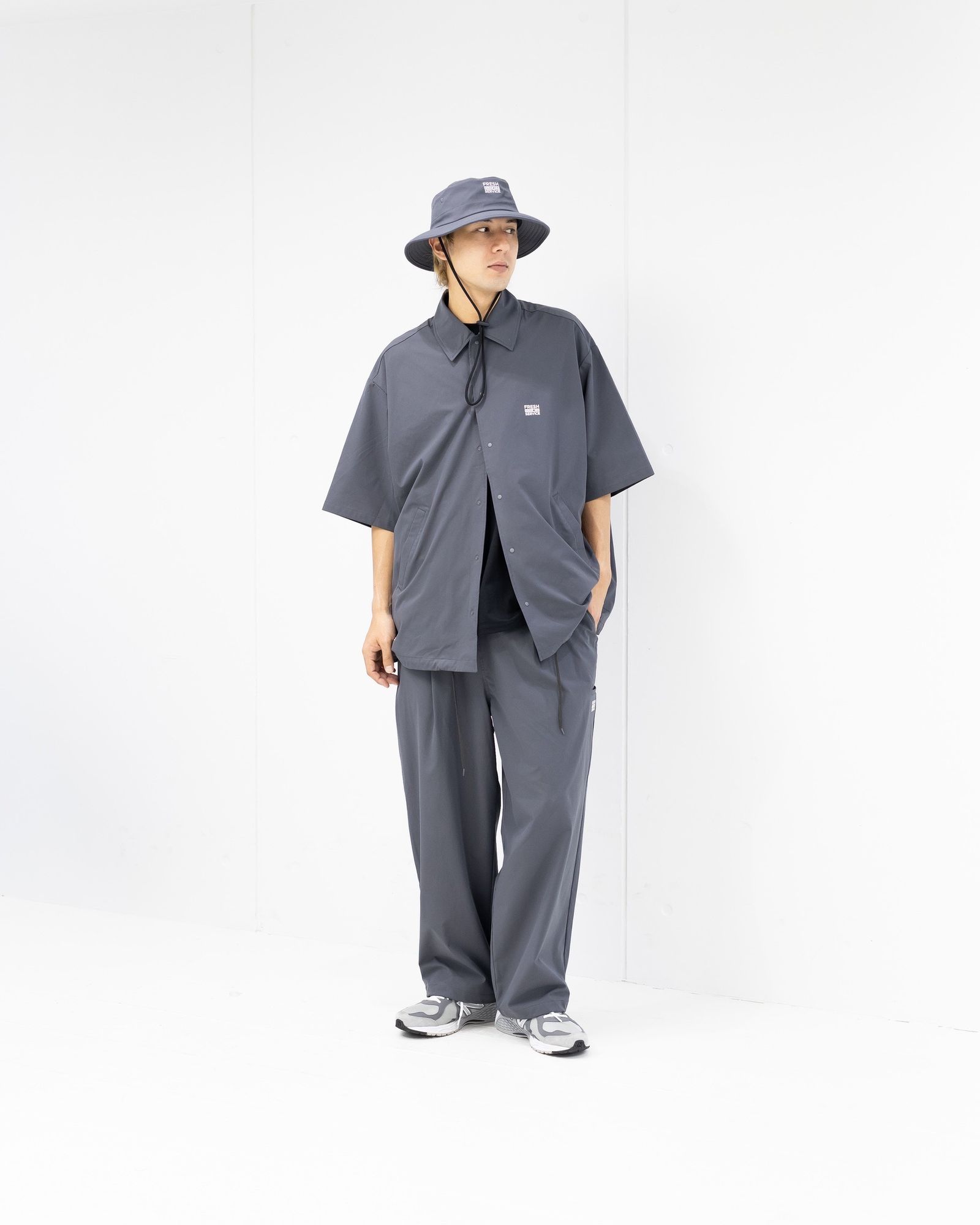 フレッシュサービス  INSECT SHIELD S/S COACH JACKET(FSC262-30033)GRAY