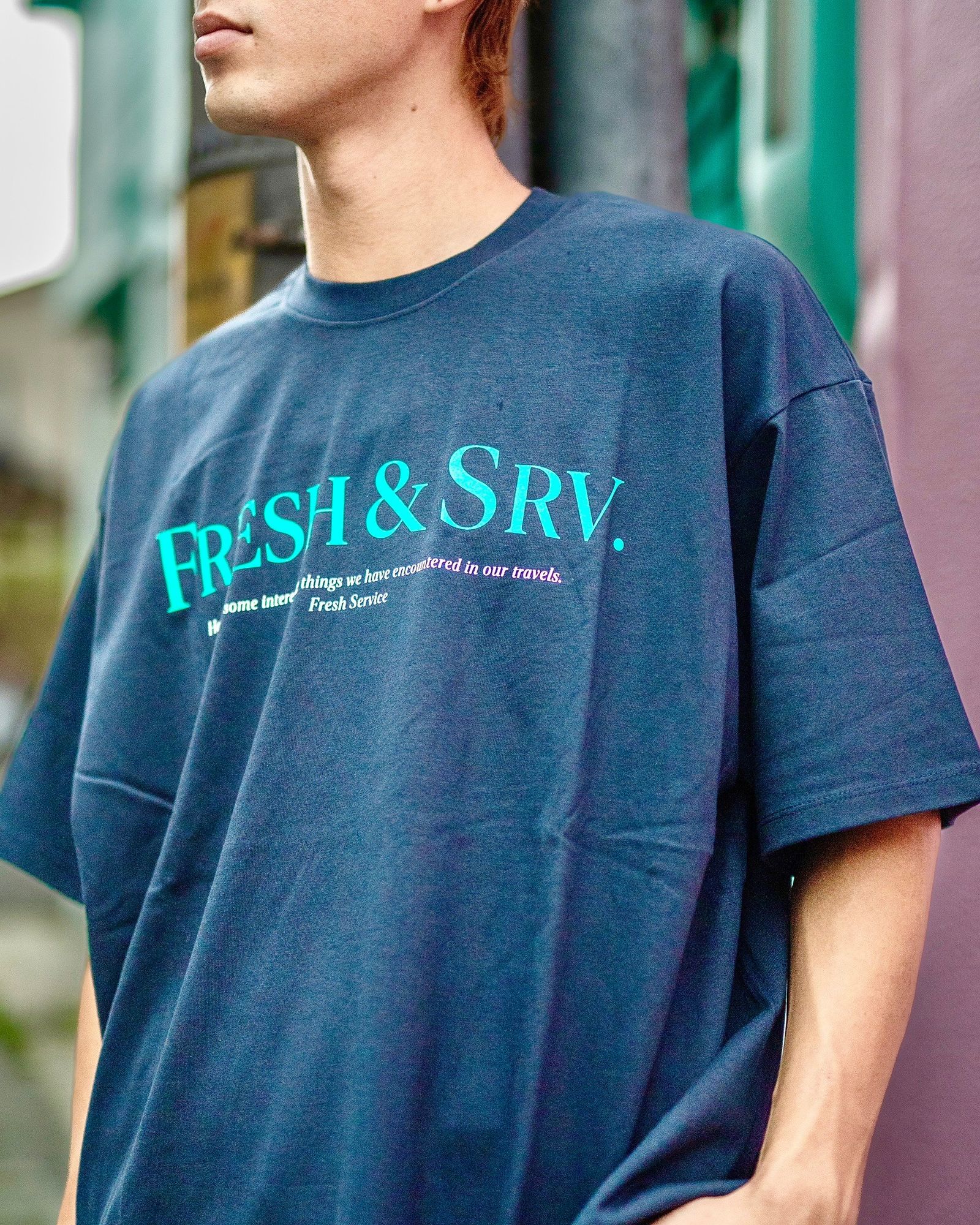 FreshService 新作CORPORATE PRINTED S/S TEE ‘‘FRESH&SRV’’(NAVY) style 2024.7.19